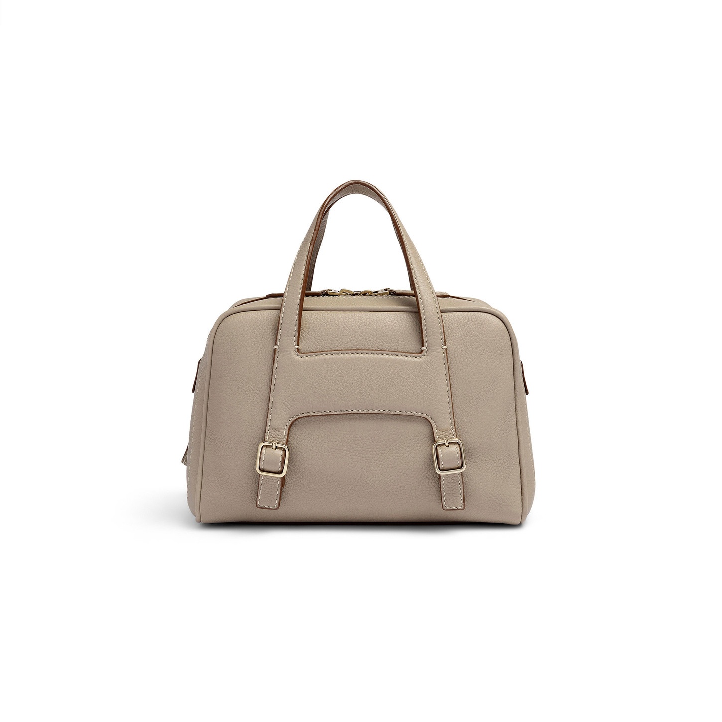 Beige leather handbag - 5