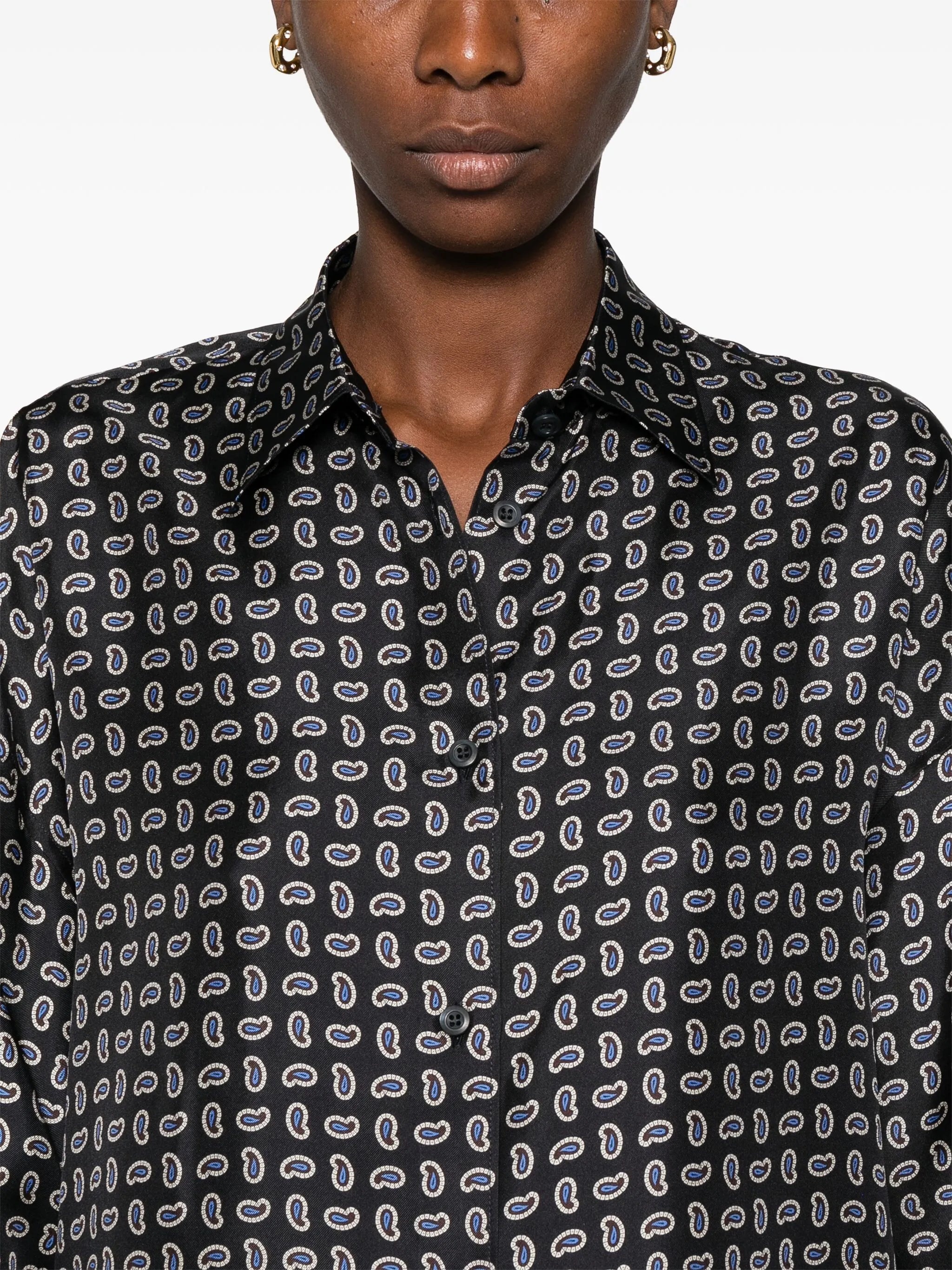 Printed Twill Silk Shirt - 2