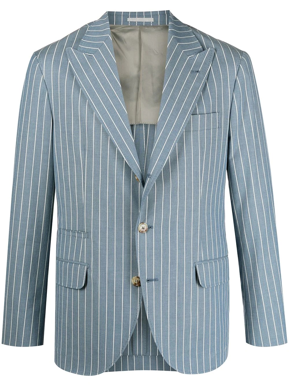 pinstriped peak lapels blazer - 1