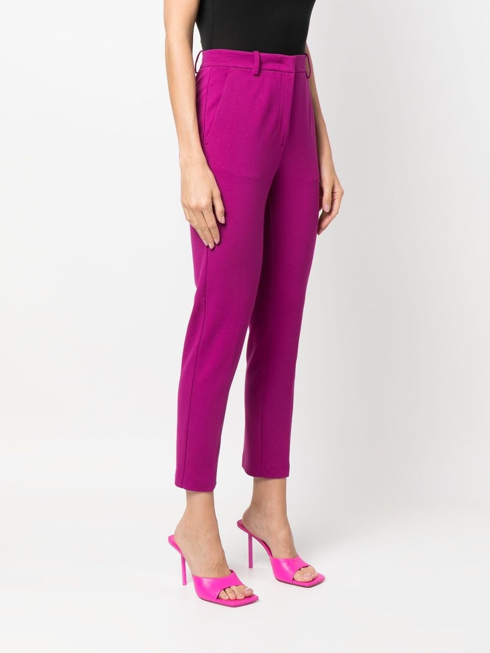 high-waisted cropped trousers - 6