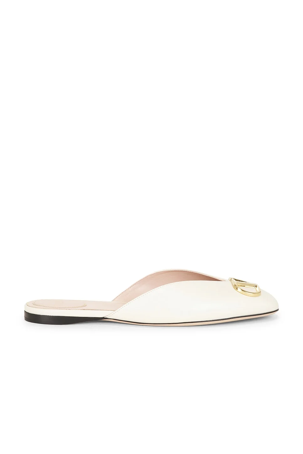 V Logo Signature Nappa Mule Flat - 1