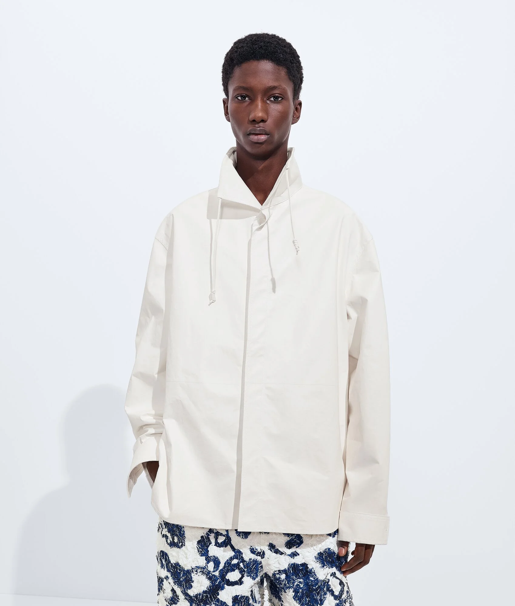 Papery Leather Overshirt - 1