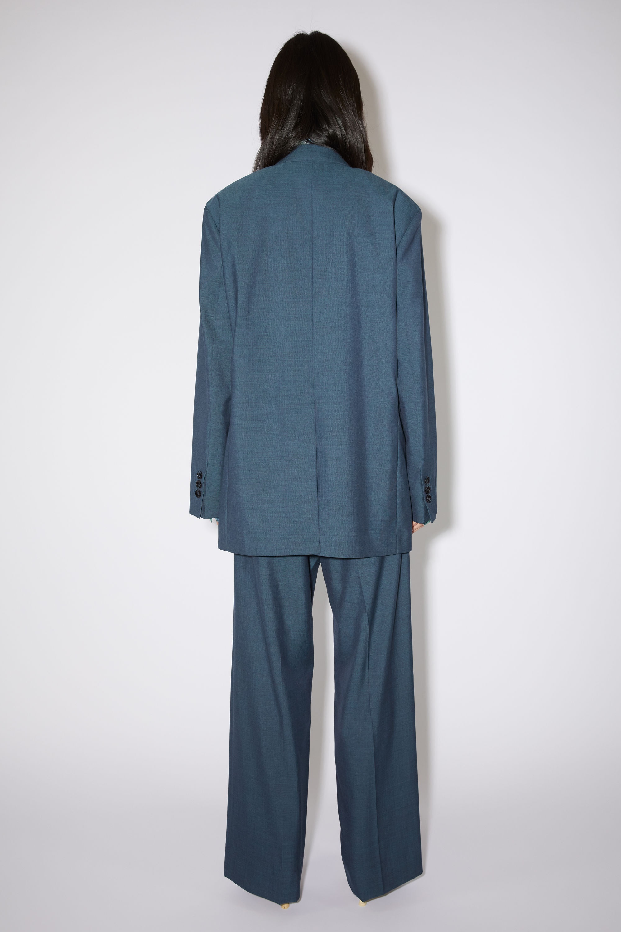 Double-breasted suit jacket - Teal blue - 3