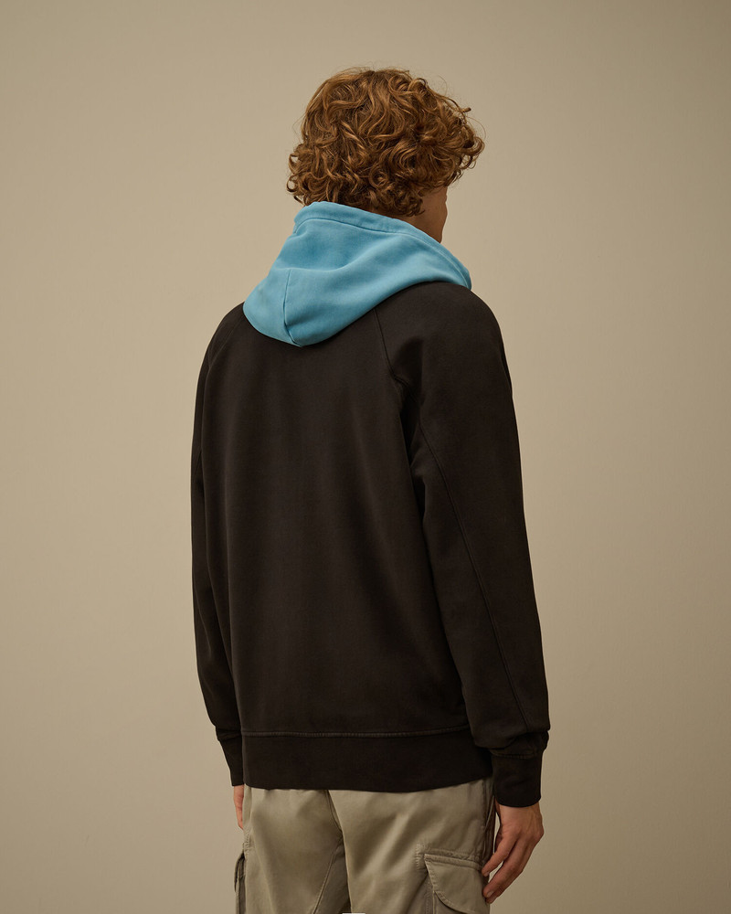 Brushed and Emerized Diagonal Fleece Bomber Full Zip Sweatshirt 4