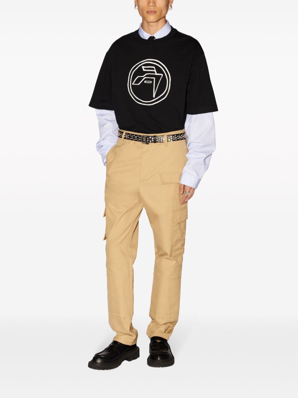 panelled cargo trousers - 2