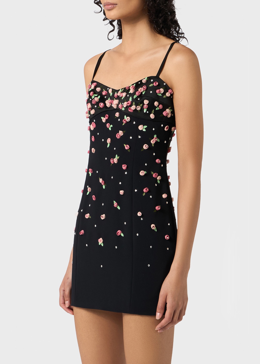 CADY DRESS WITH EMBROIDERY ROSES - 5