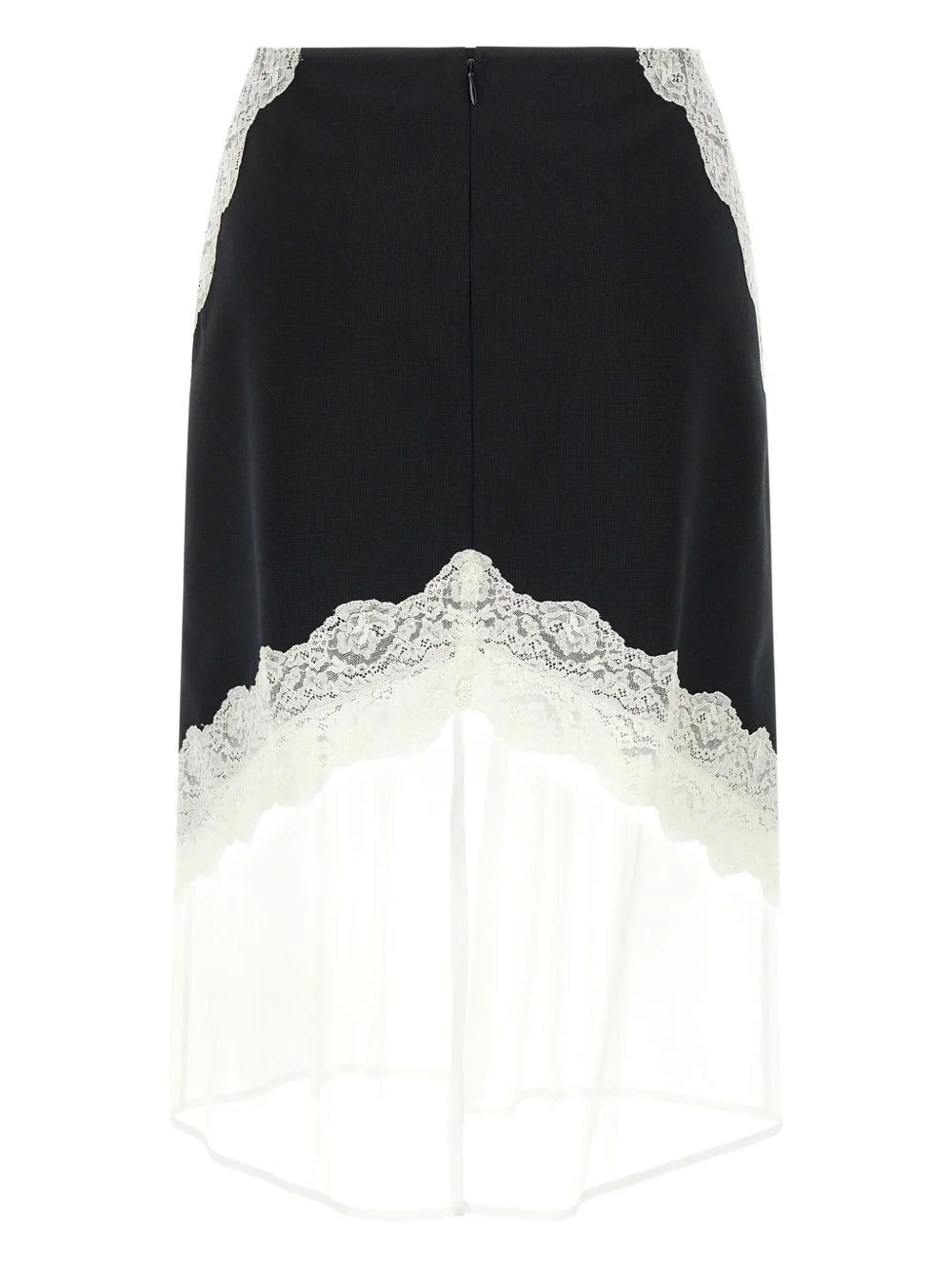 lace-inserts midi skirt - 1