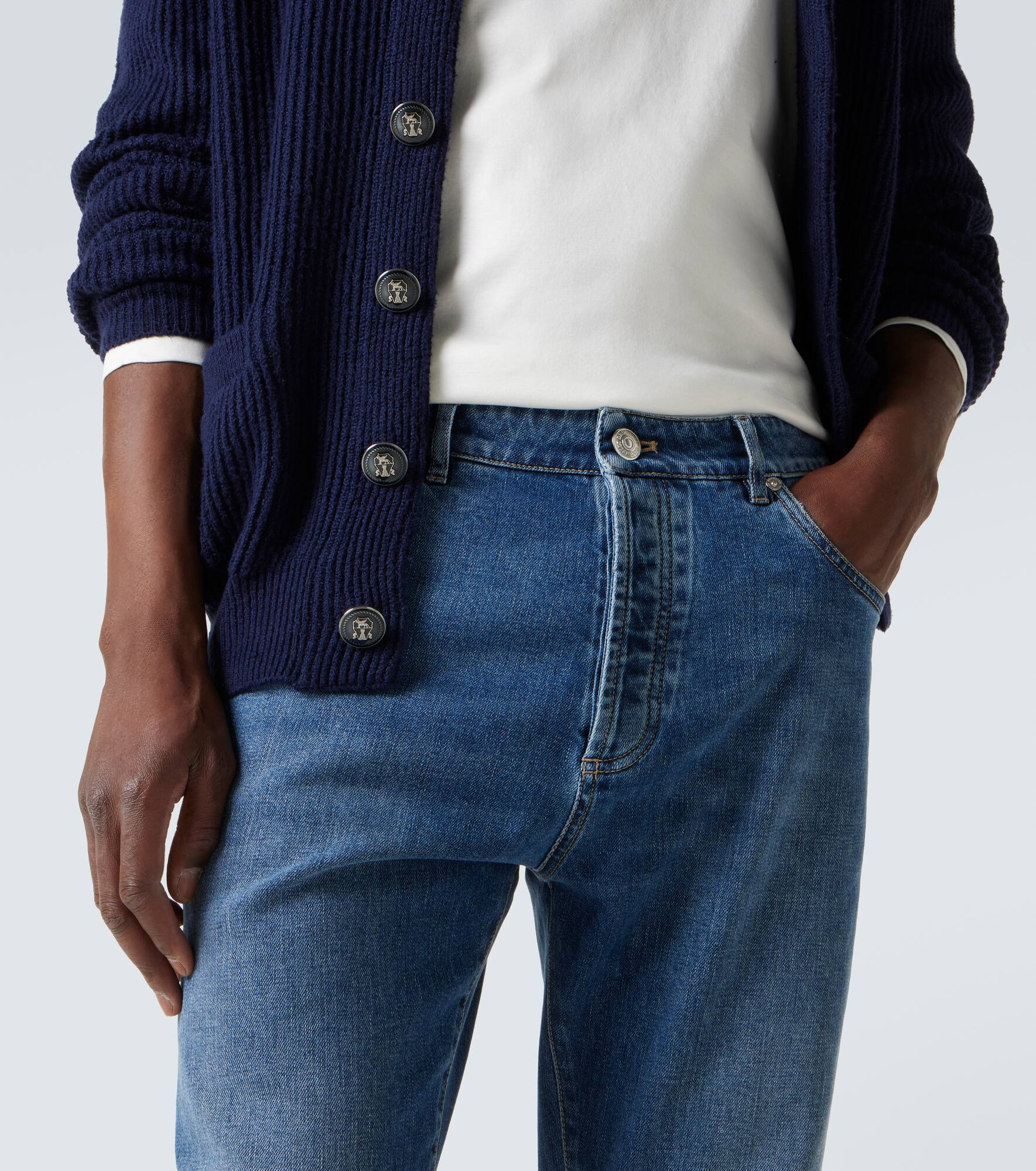 Mid-rise slim jeans - 5