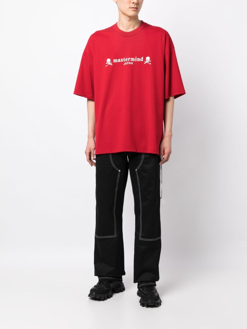 logo-print cotton T-shirt - 3