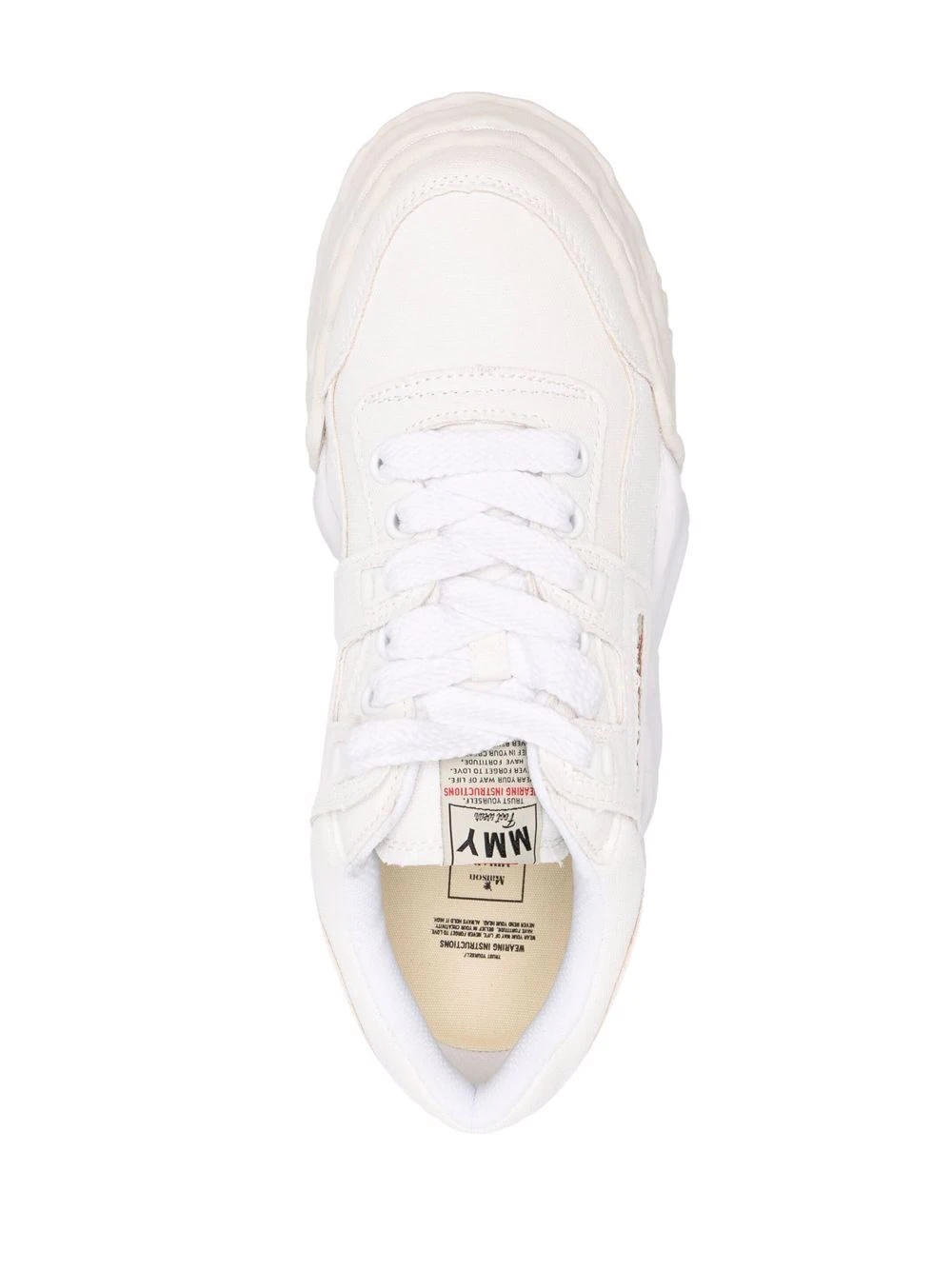 lace-up low-top sneakers - 4
