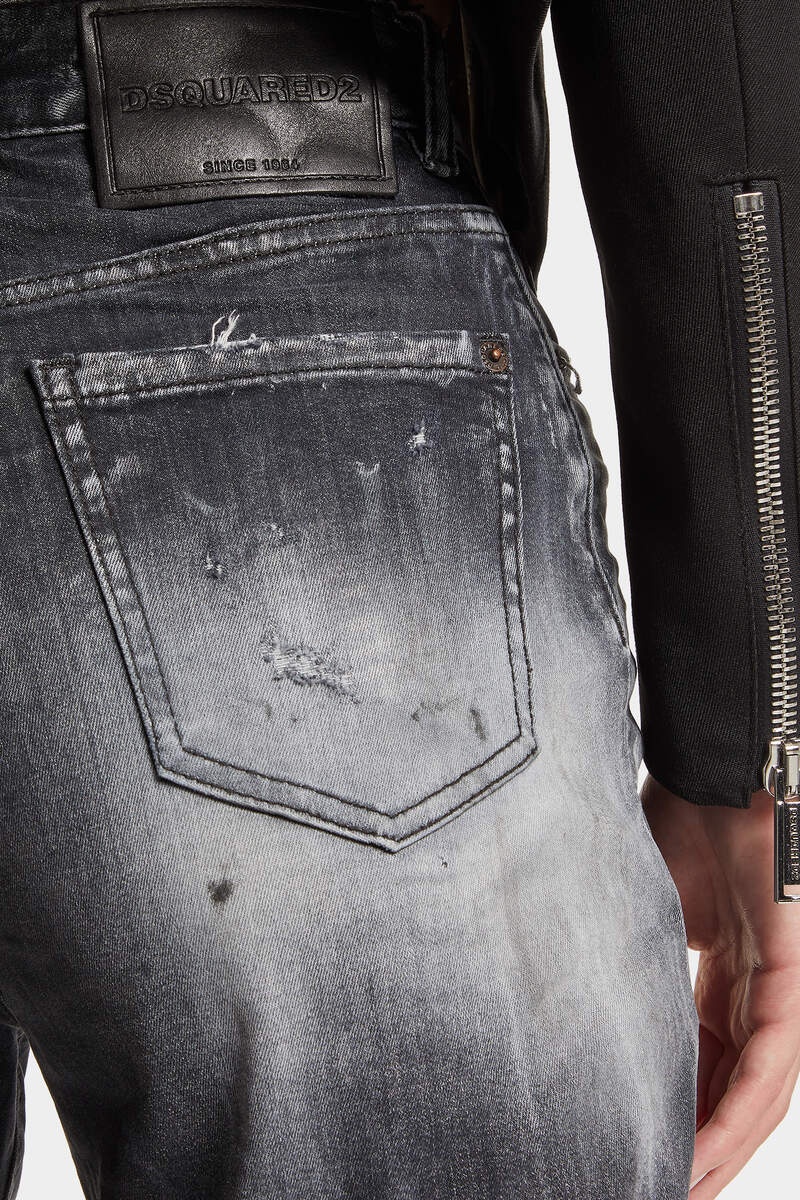 BLACK JET SET WASH 80'S JEANS - 6