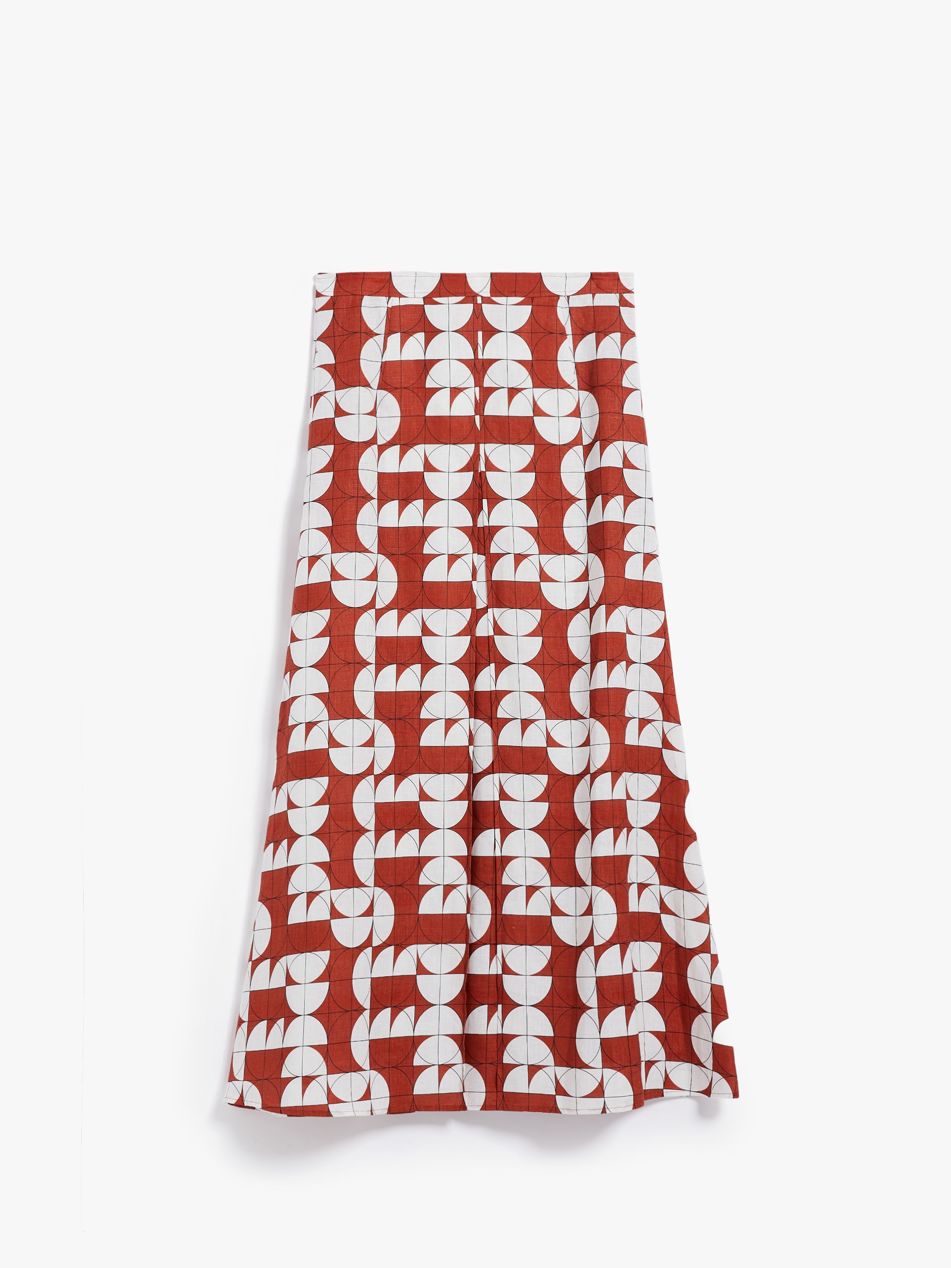 EDILE Printed linen skirt - 1