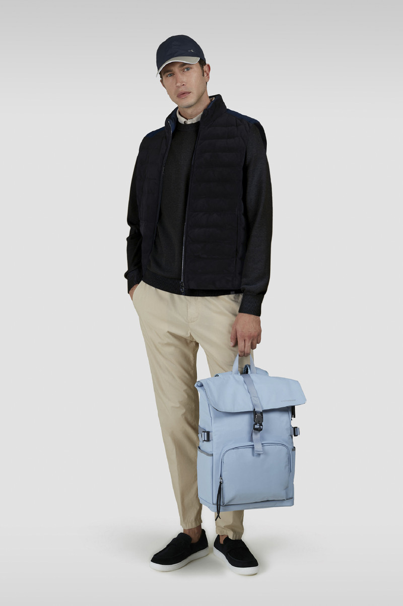Paul & Shark CREW NECK SWEATER IN FRESCO COTTON WITH LINEN DETAILS outlook