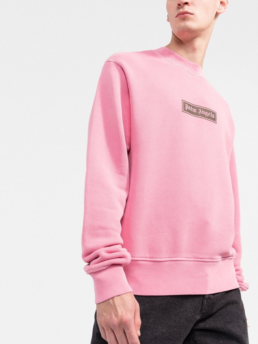 logo-print cotton sweatshirt - 3