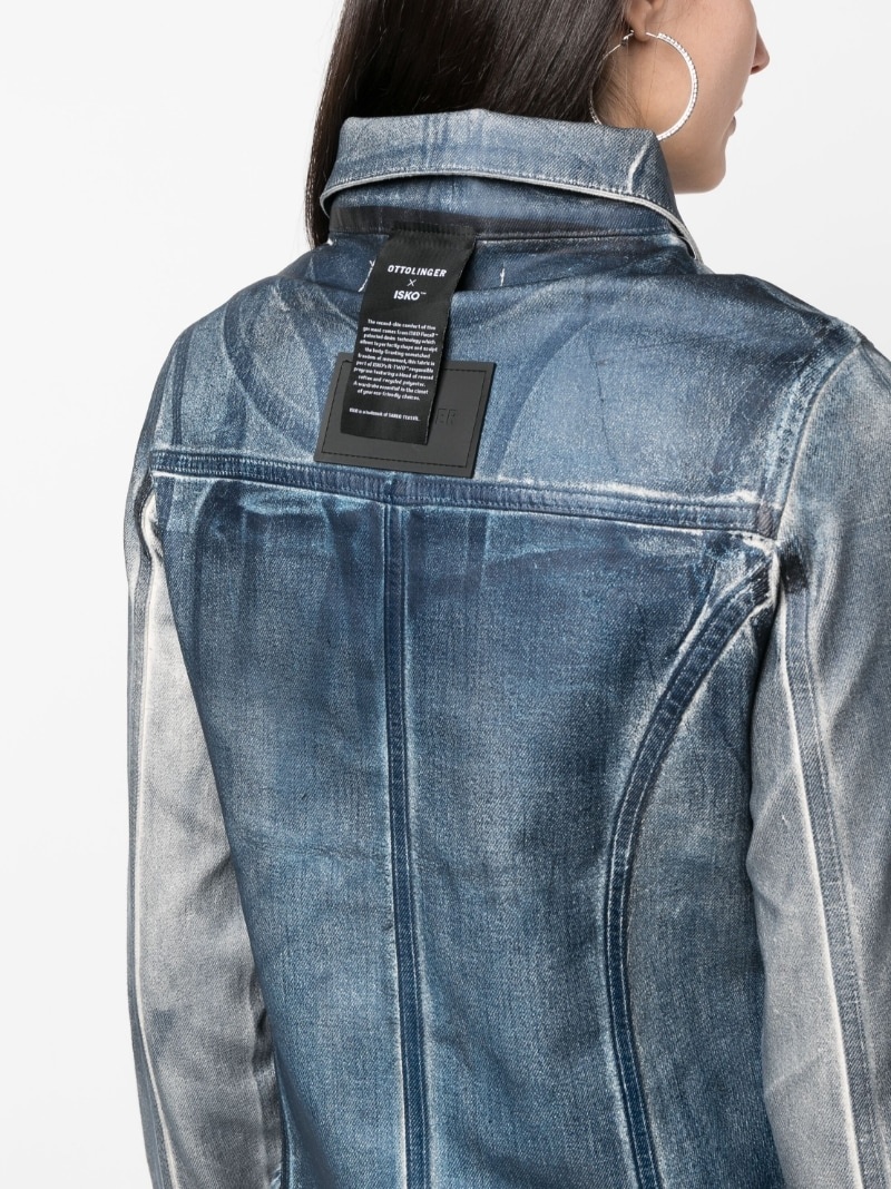 faded denim jacket - 5