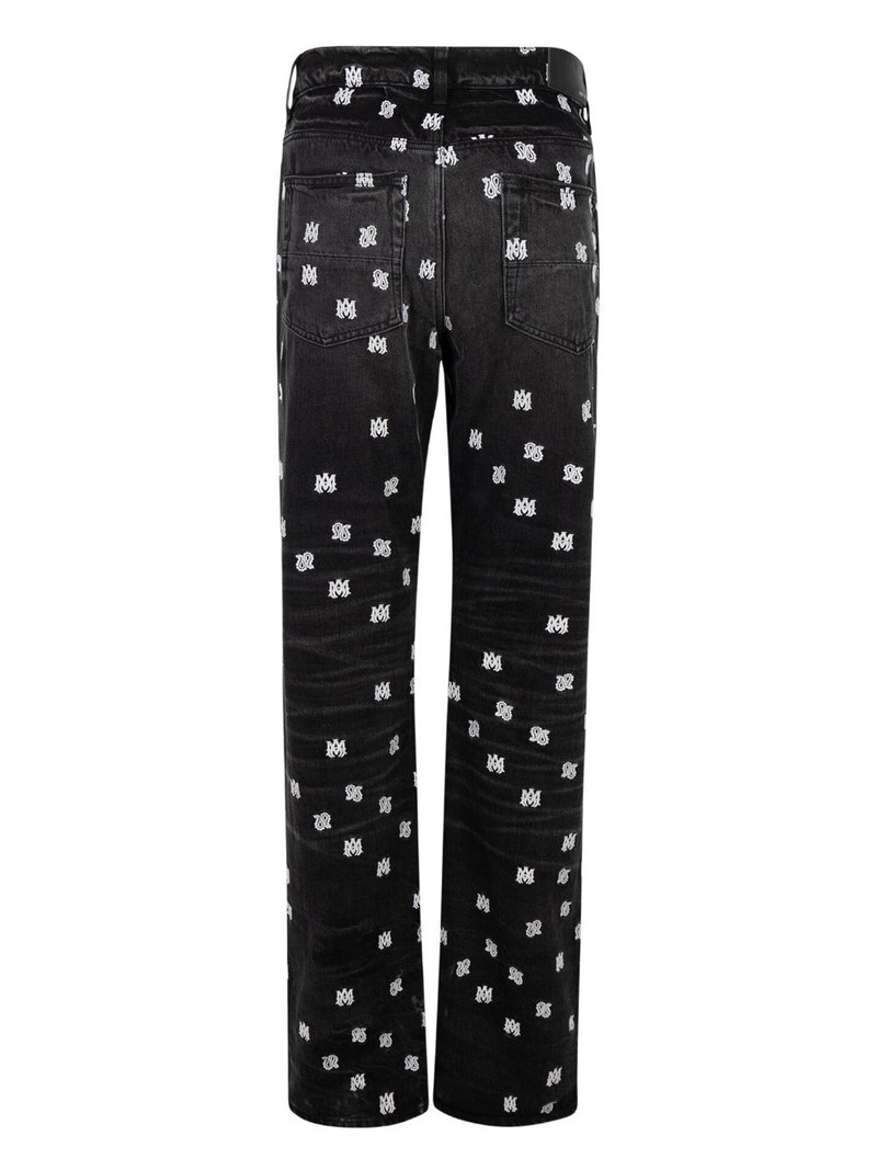 AMIRI MA paisley-print straight-leg jeans outlook