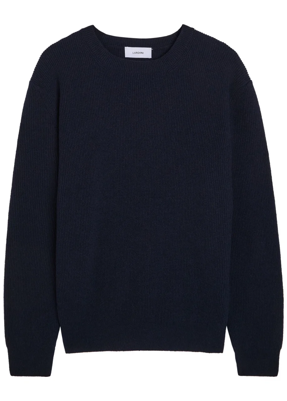 Lardini Ribbed Wool and Cashmere-blend Jumper - 1