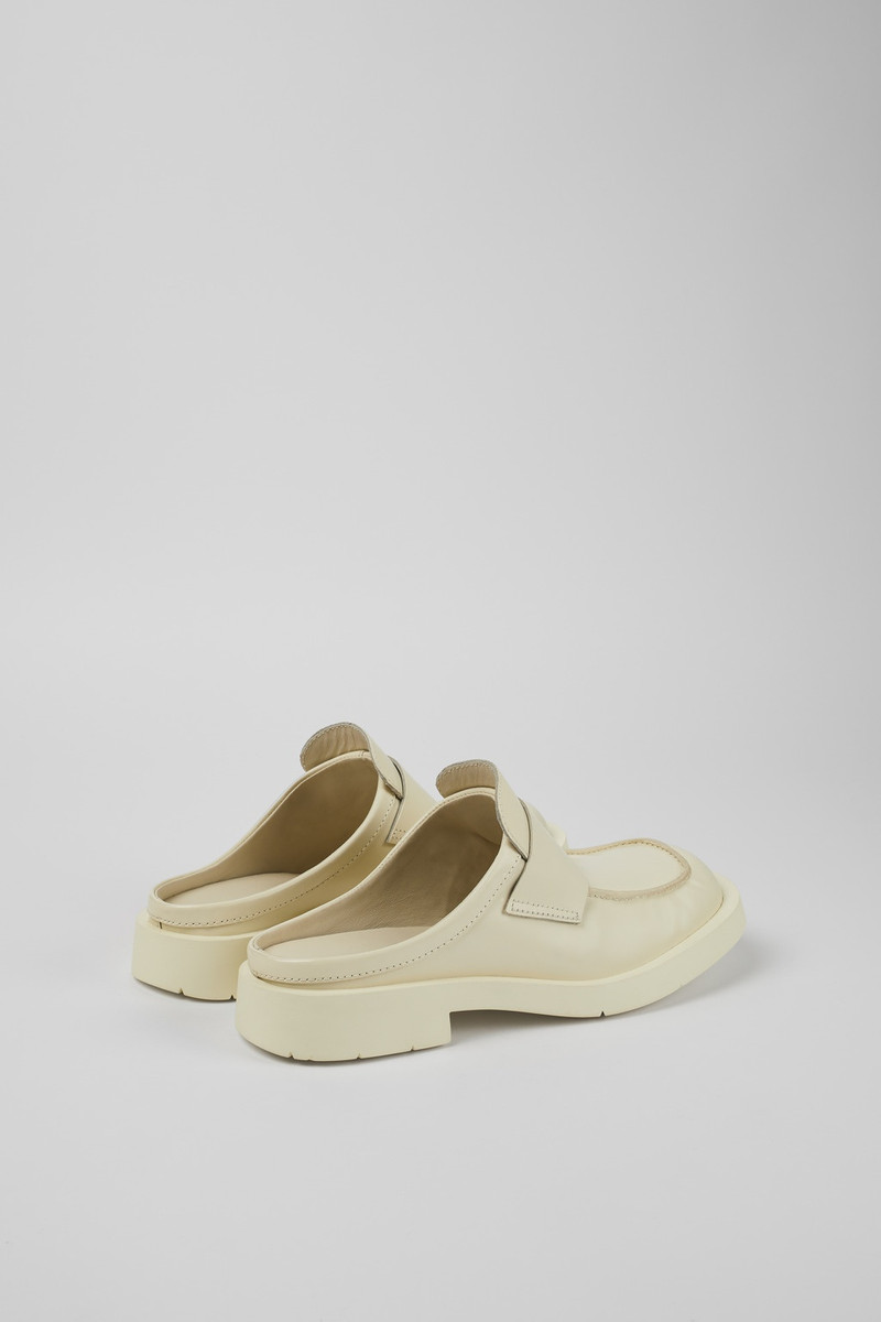 CAMPERLAB White leather loafer slide outlook