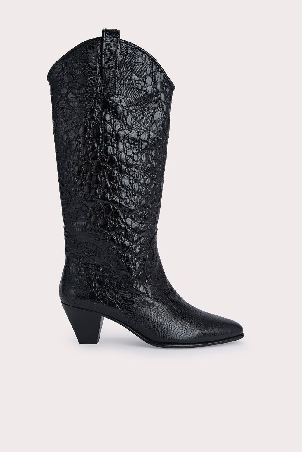 Melvin Black Croco Lizard Leather - 1