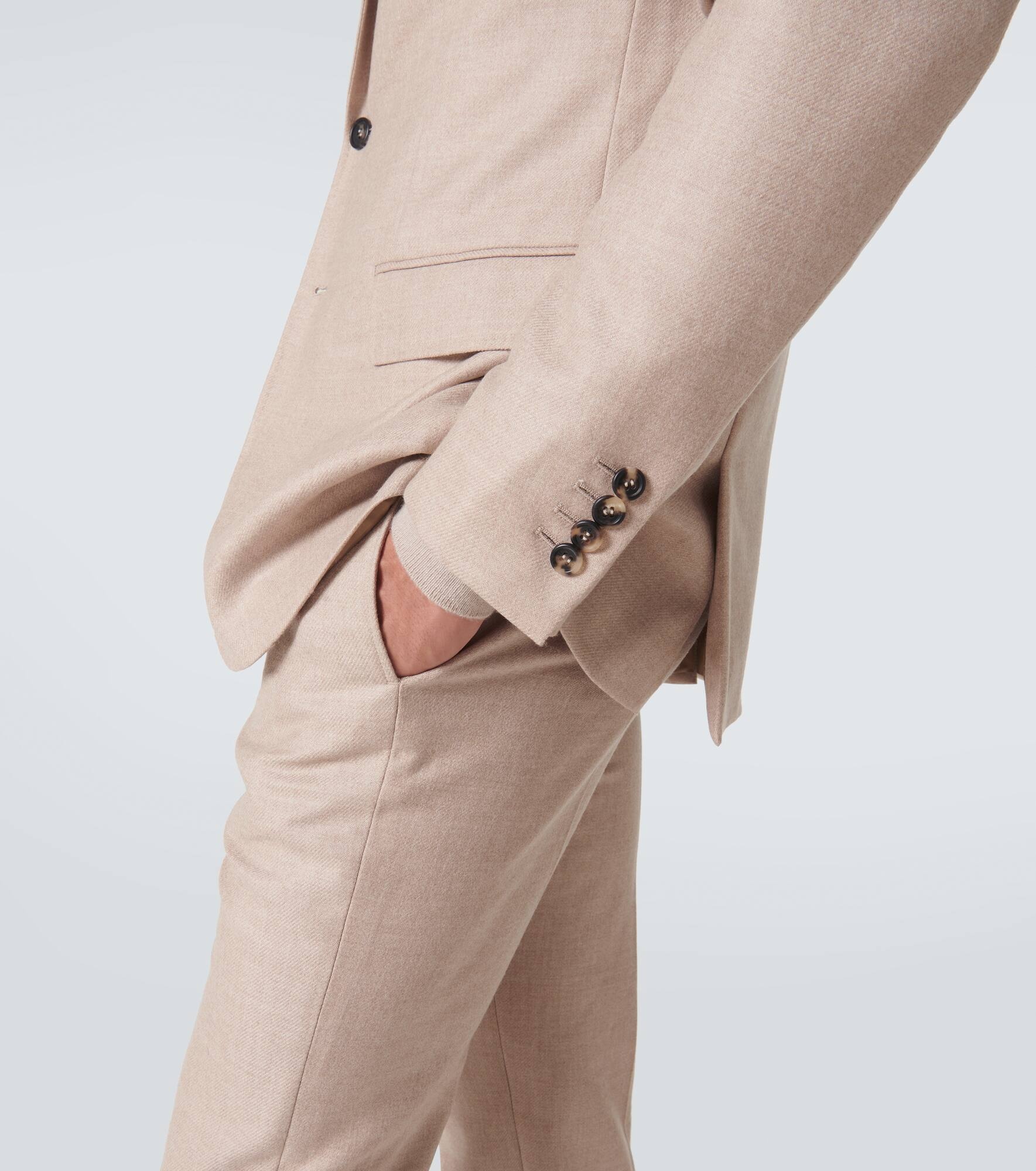 Irving wool and cashmere flannel suit jacket - 6