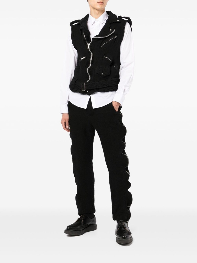 BLACK COMME des GARÇONS zip-pocket wool vest outlook
