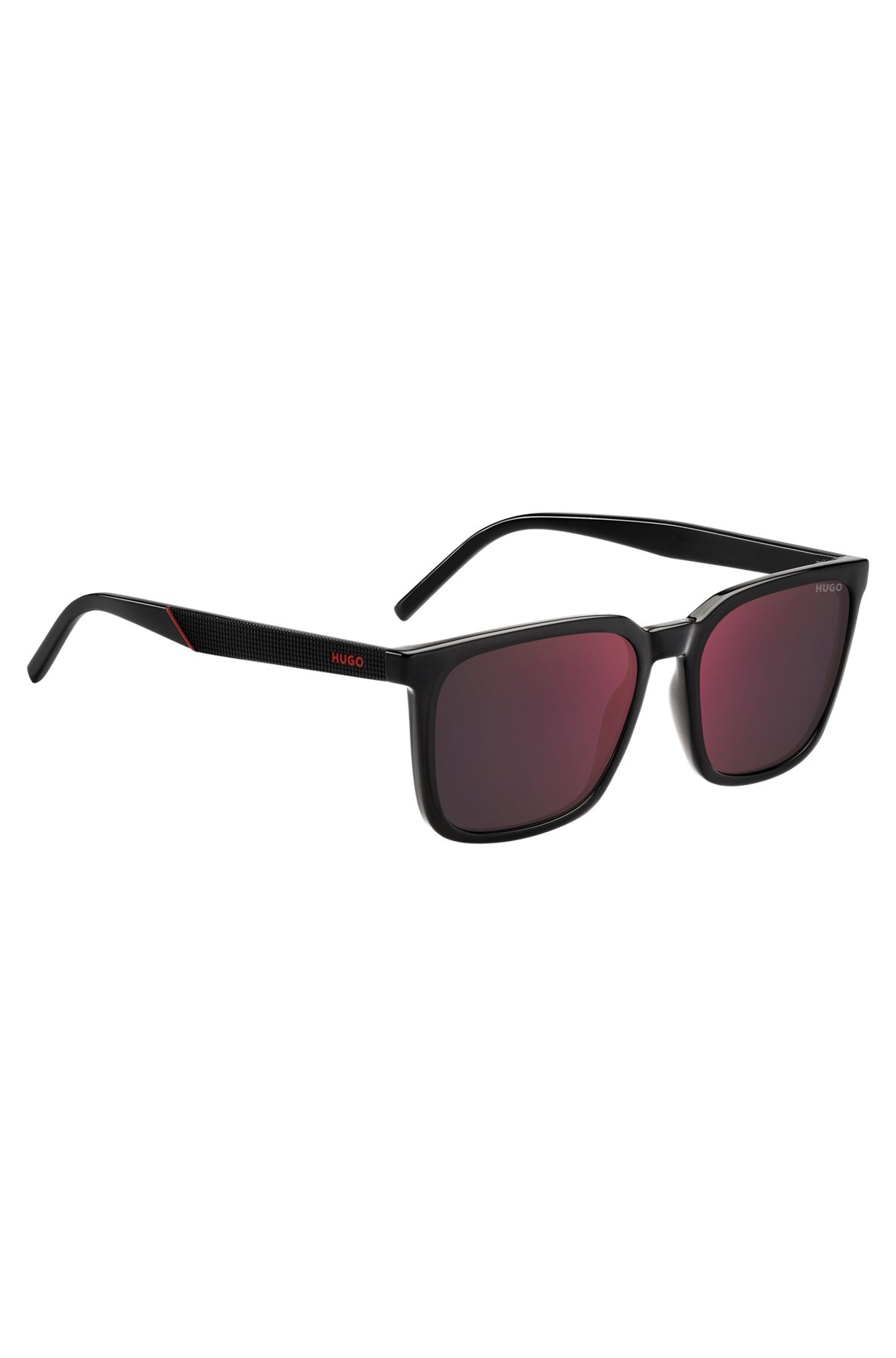 GRAY SUNGLASSES WITH TEXTURED TEMPLES - 4
