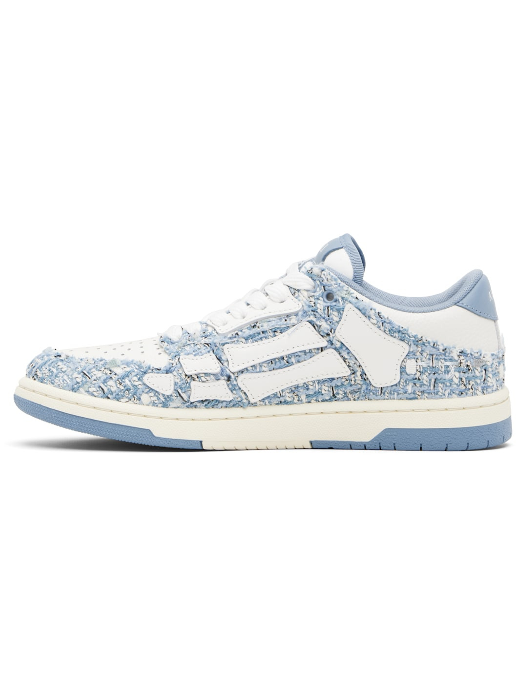 Blue Bouclé Skel Top Low Sneakers - 3
