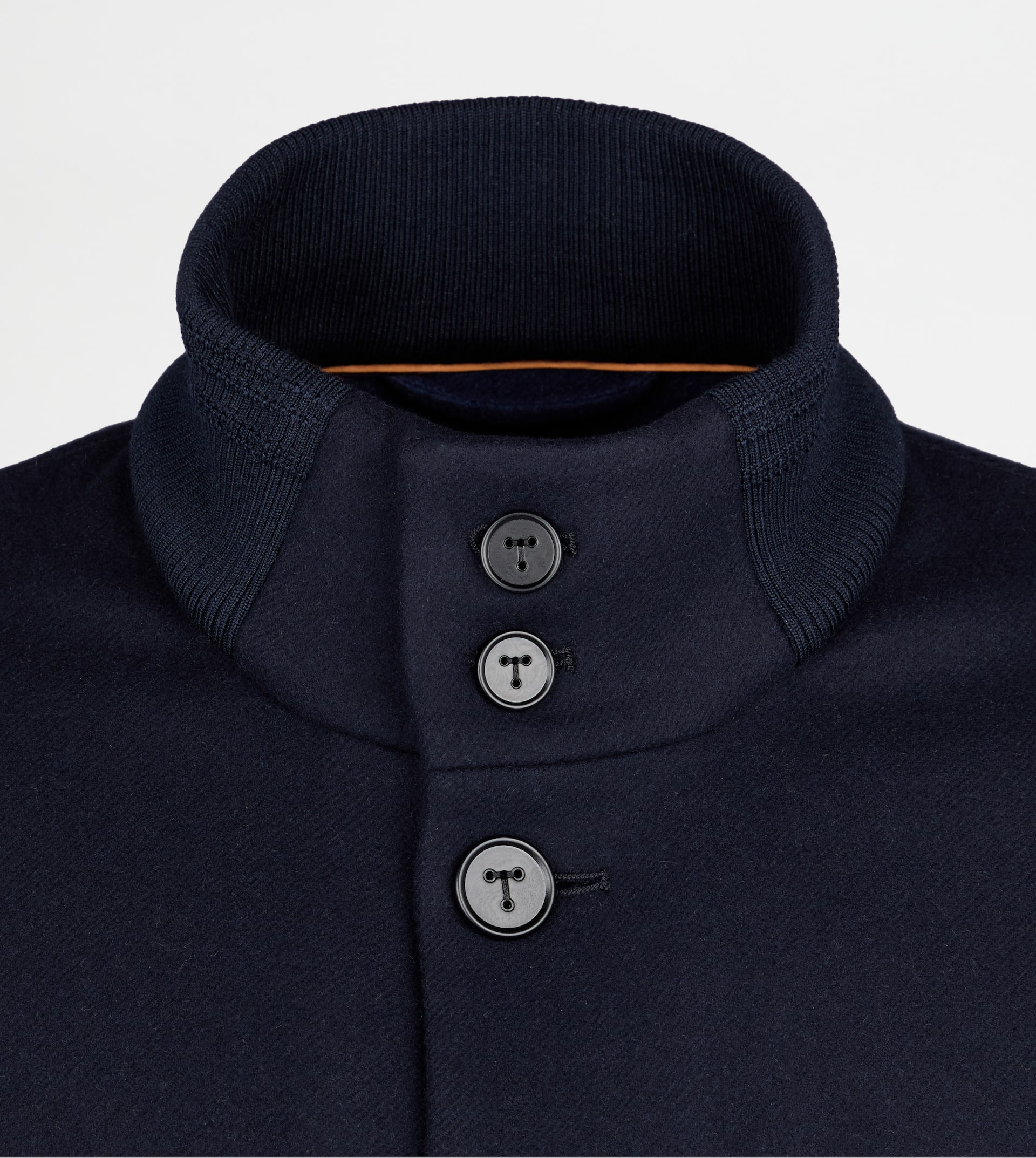 BOMBER JACKET IN WOOL DOUBLE FABRIC - BLUE - 7