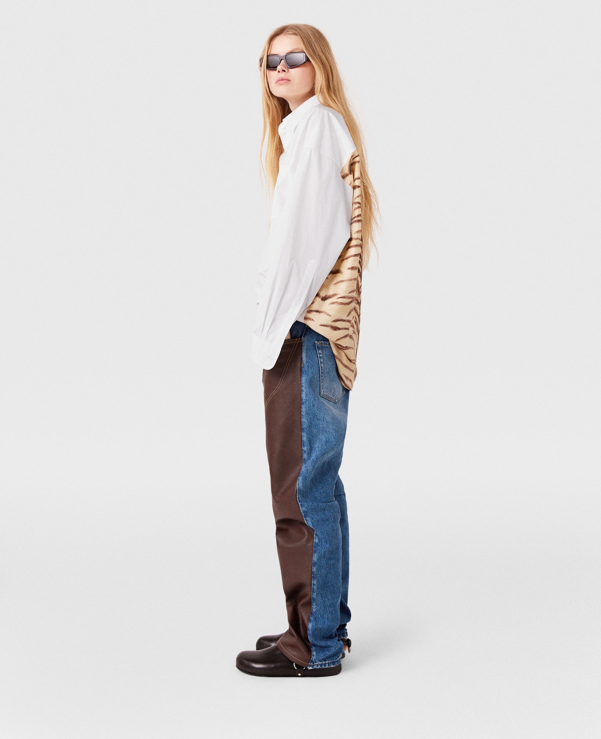 Tiger Print Panel Shirt - 3