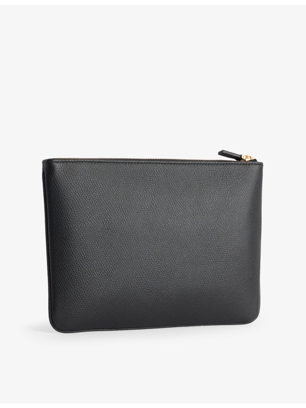 VLogo grained-leather clutch bag - 4