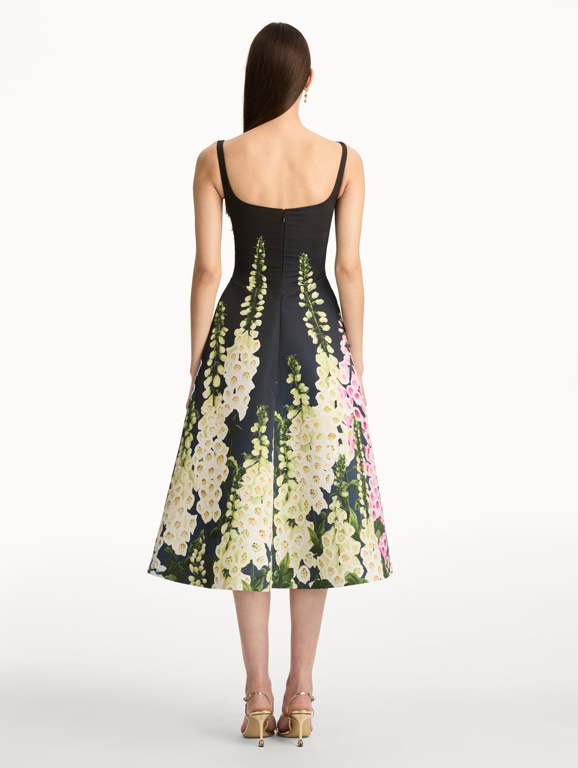 DEGRADÉ FOXGLOVE FAILLE DRESS - 3