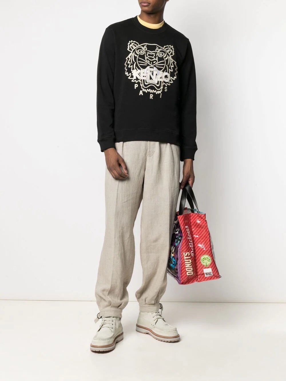 embroidered-tiger sweatshirt - 2