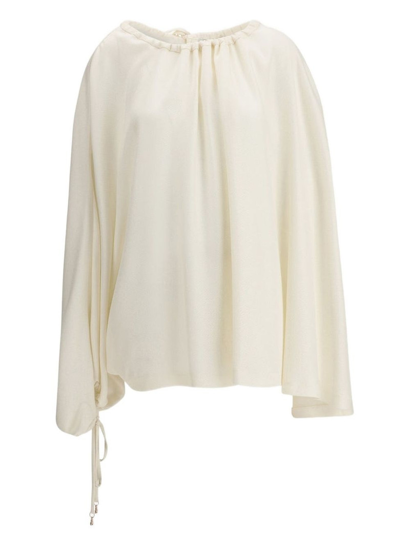 Wilmer drawstring-detail draped blouse 1