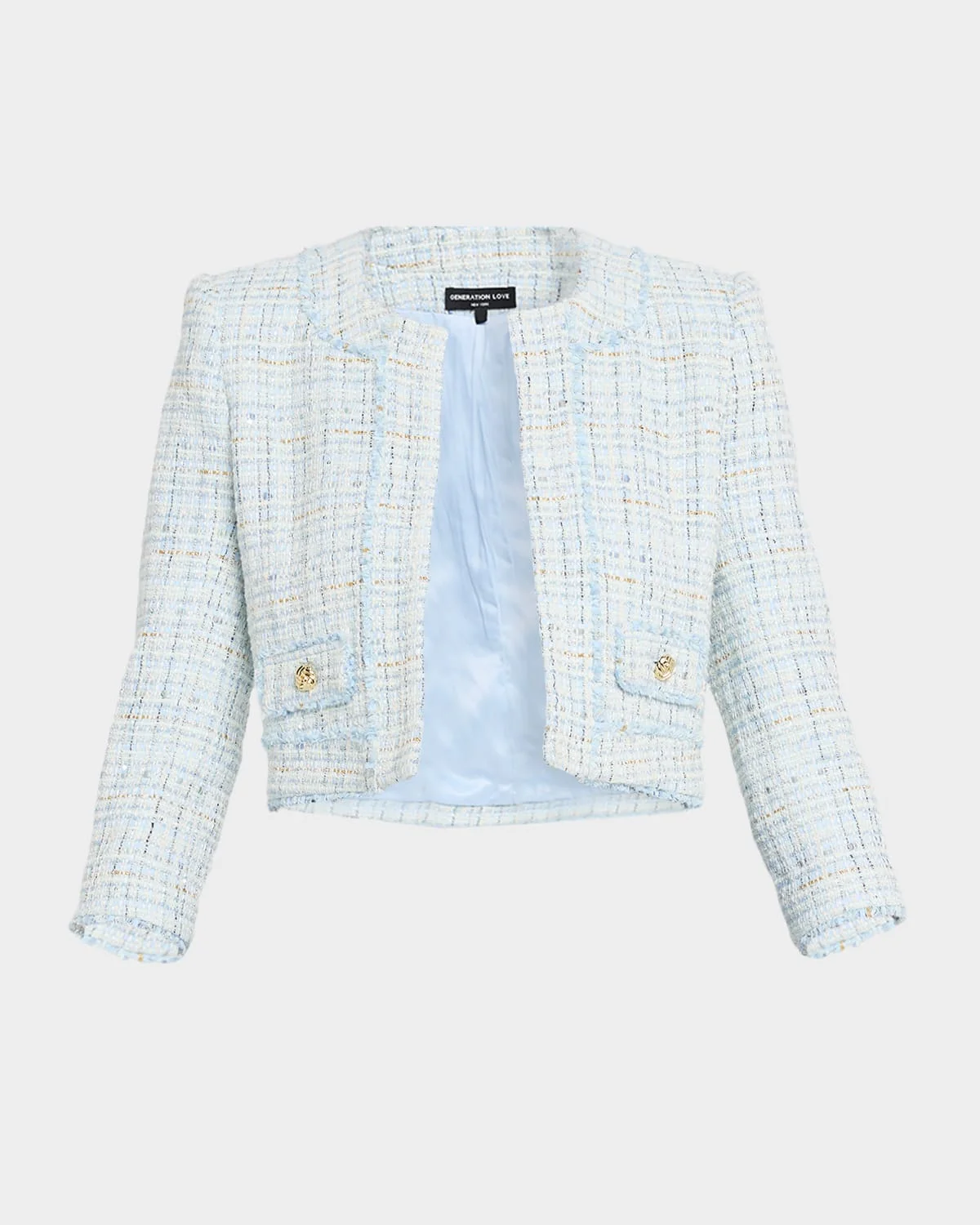 Salvador Cropped Tweed Blazer - 1