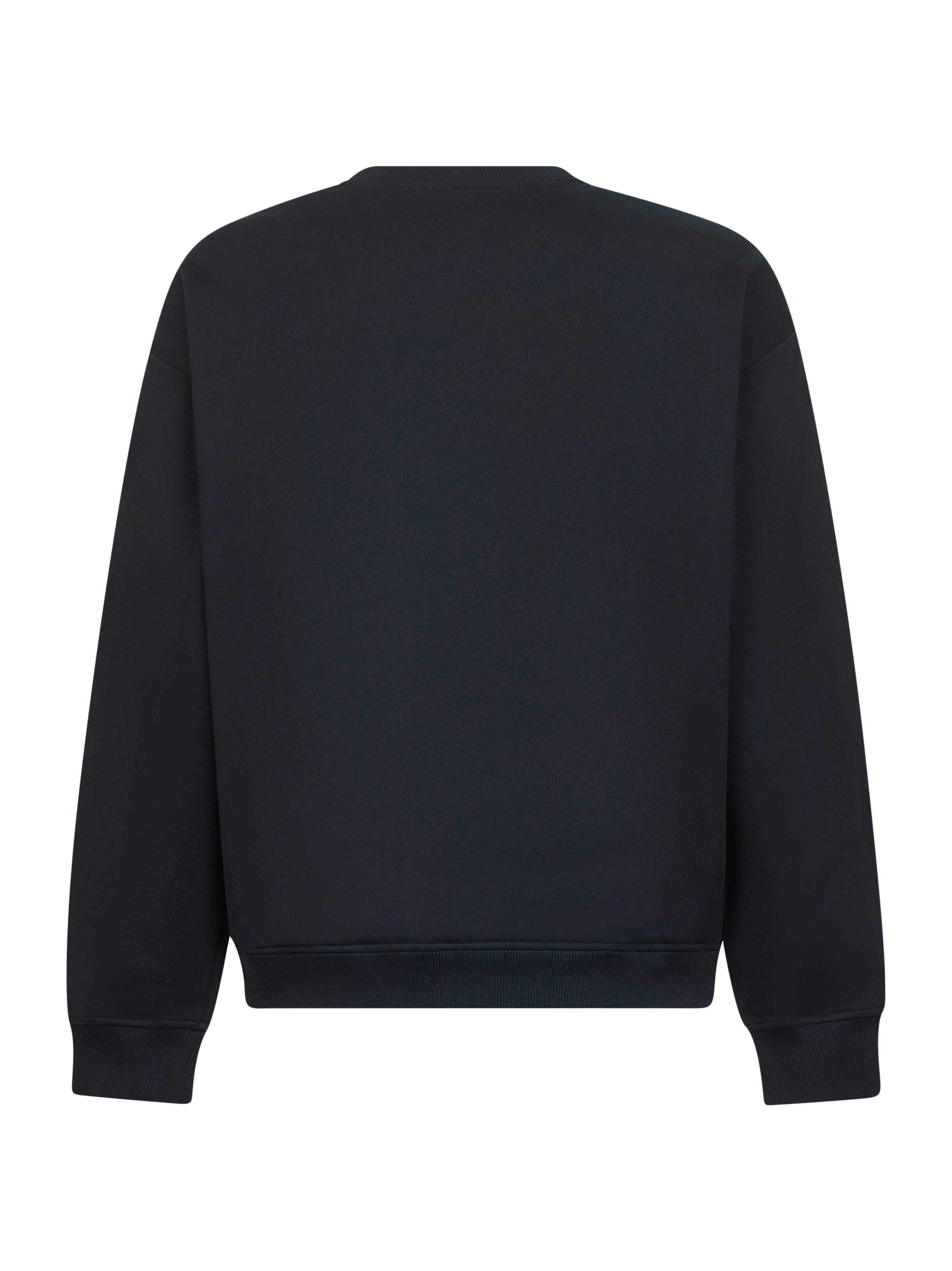 Blue jersey embroidered sweatshirt - 2