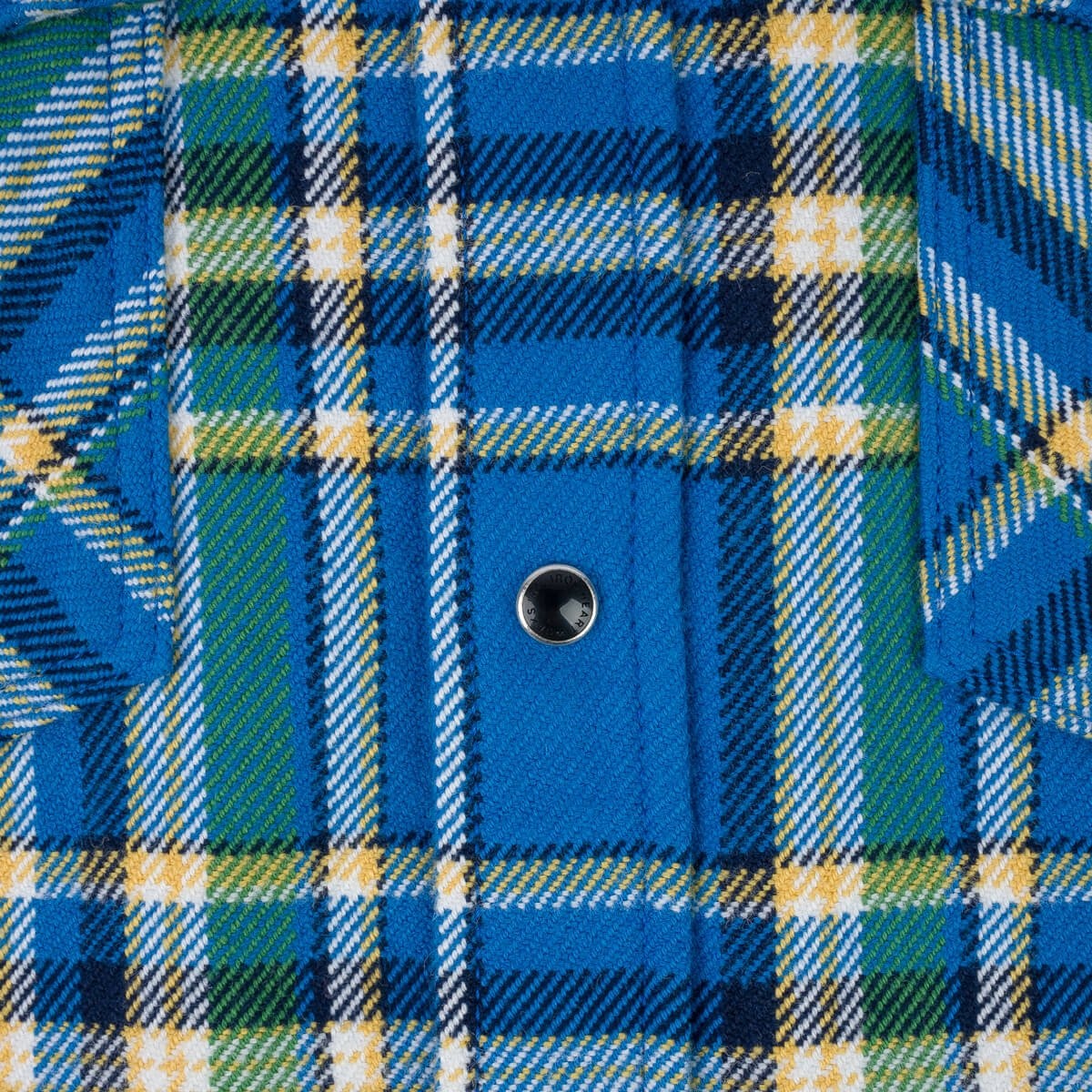 IHSH-370-BLU Ultra Heavy Flannel Tartan Check Western Shirt - Blue - 10