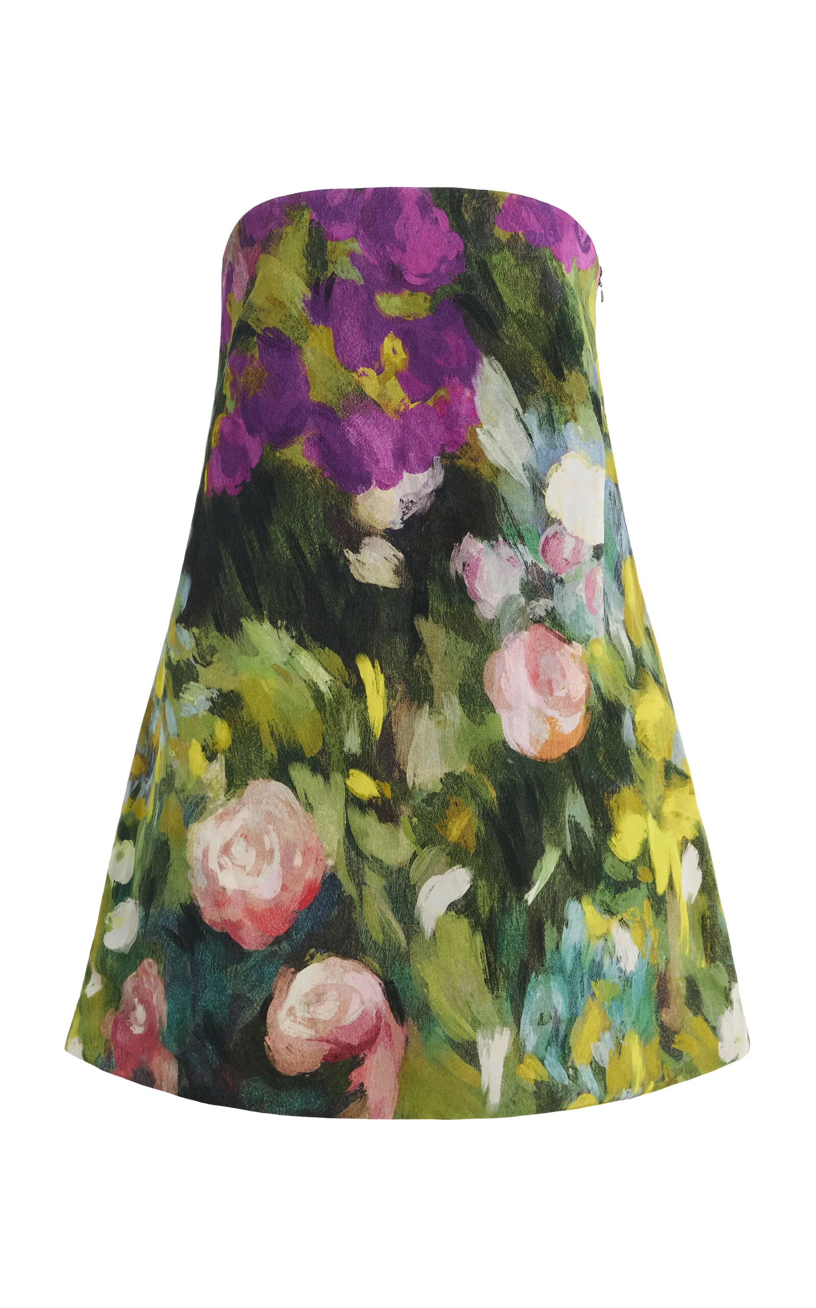 Strapless Abstract Garden Shift Dress - 1