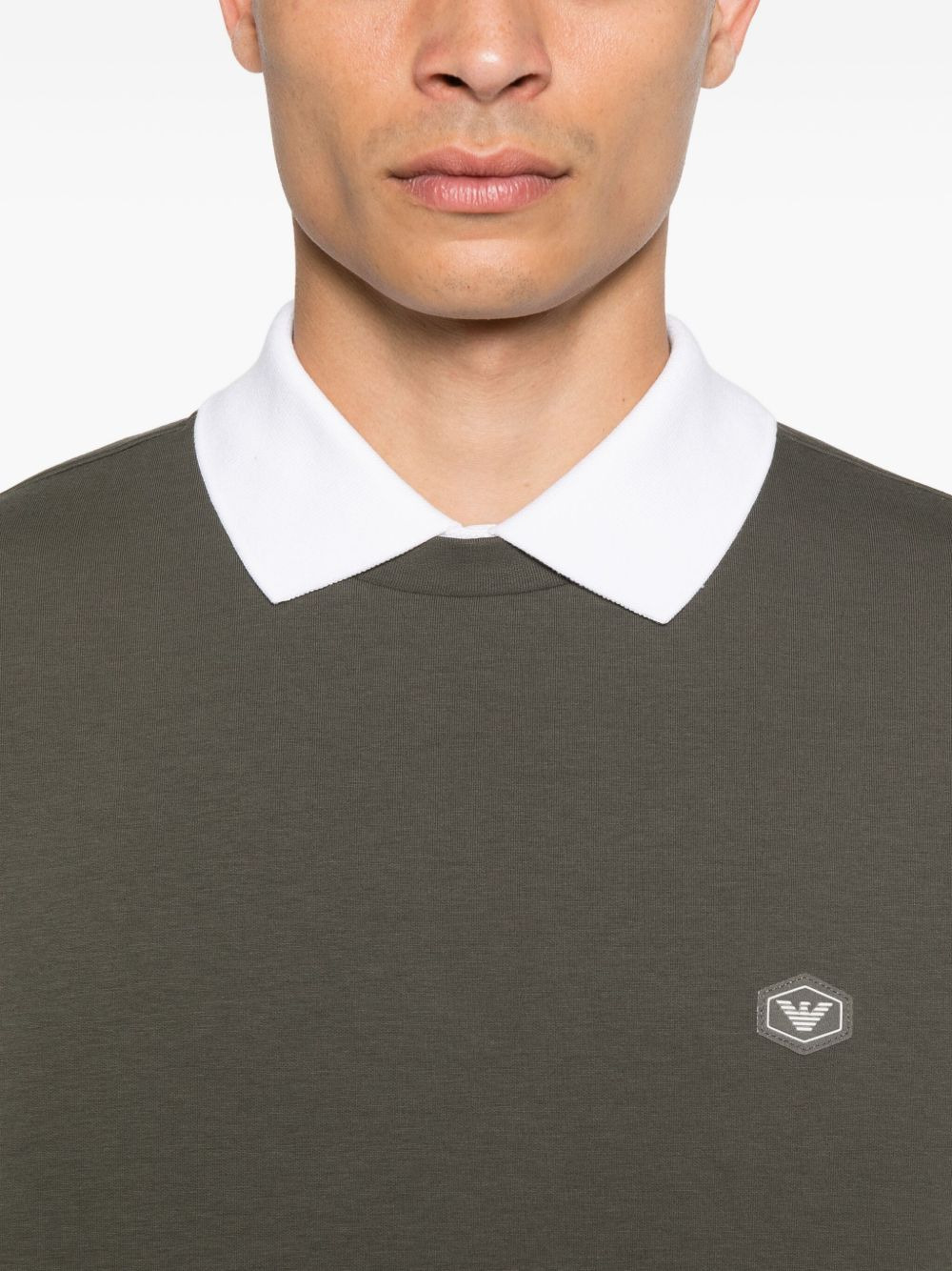 logo-patch crew-neck sweatshirt - 5