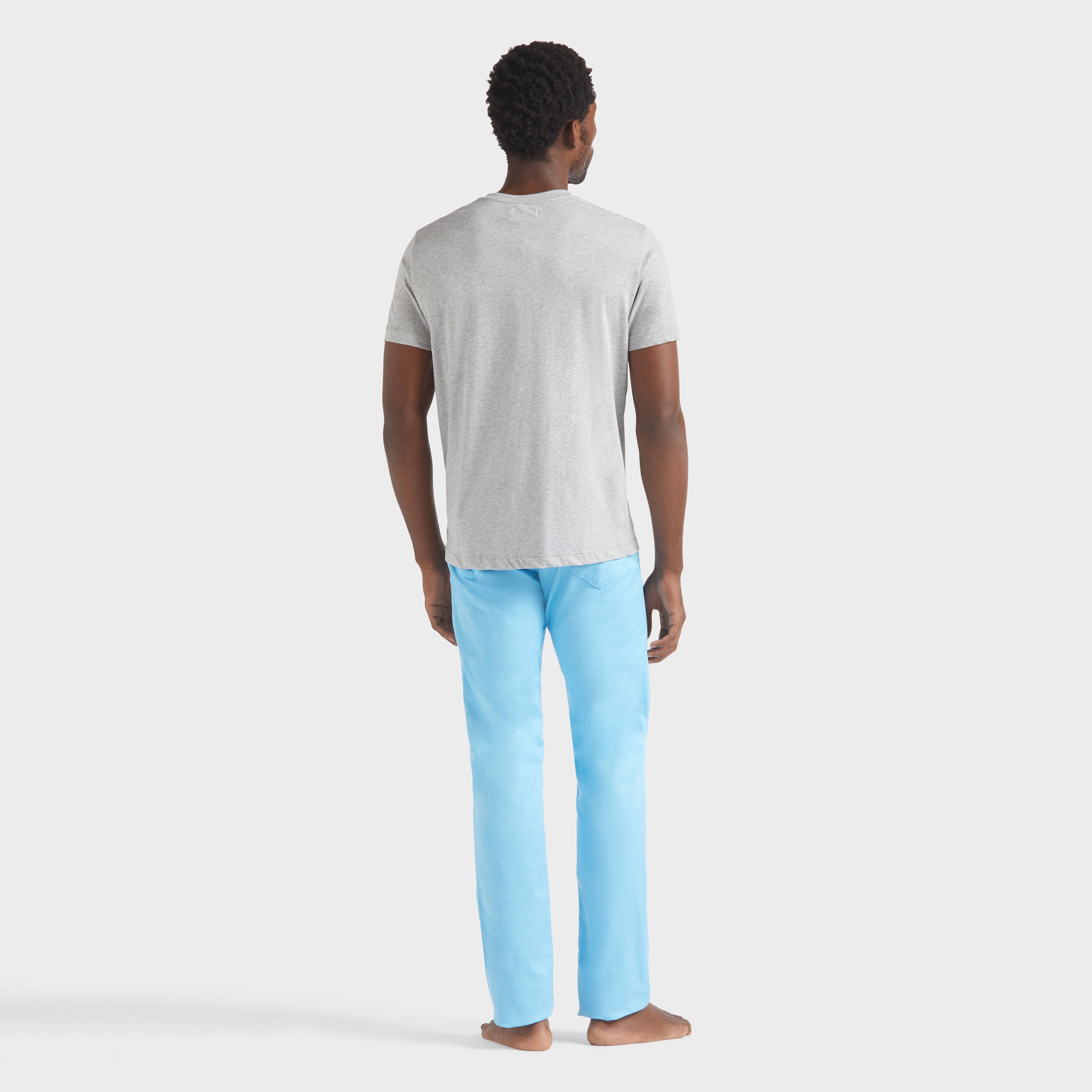Men Cotton T-shirt Contrasted Placed Gomy Logo - 4