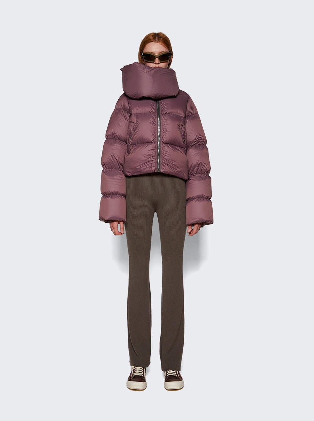 Funnel Neck Down Jacket Amethyst - 2