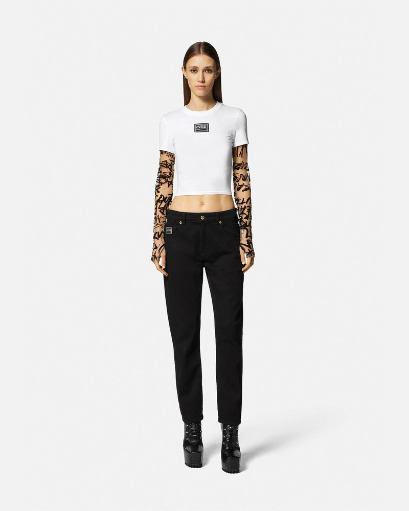 VERSACE JEANS COUTURE Logo Embroidered Jeans outlook
