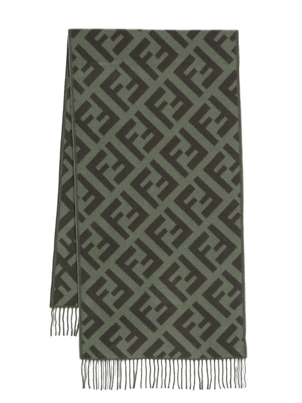 FF-motif cashmere scarf - 1