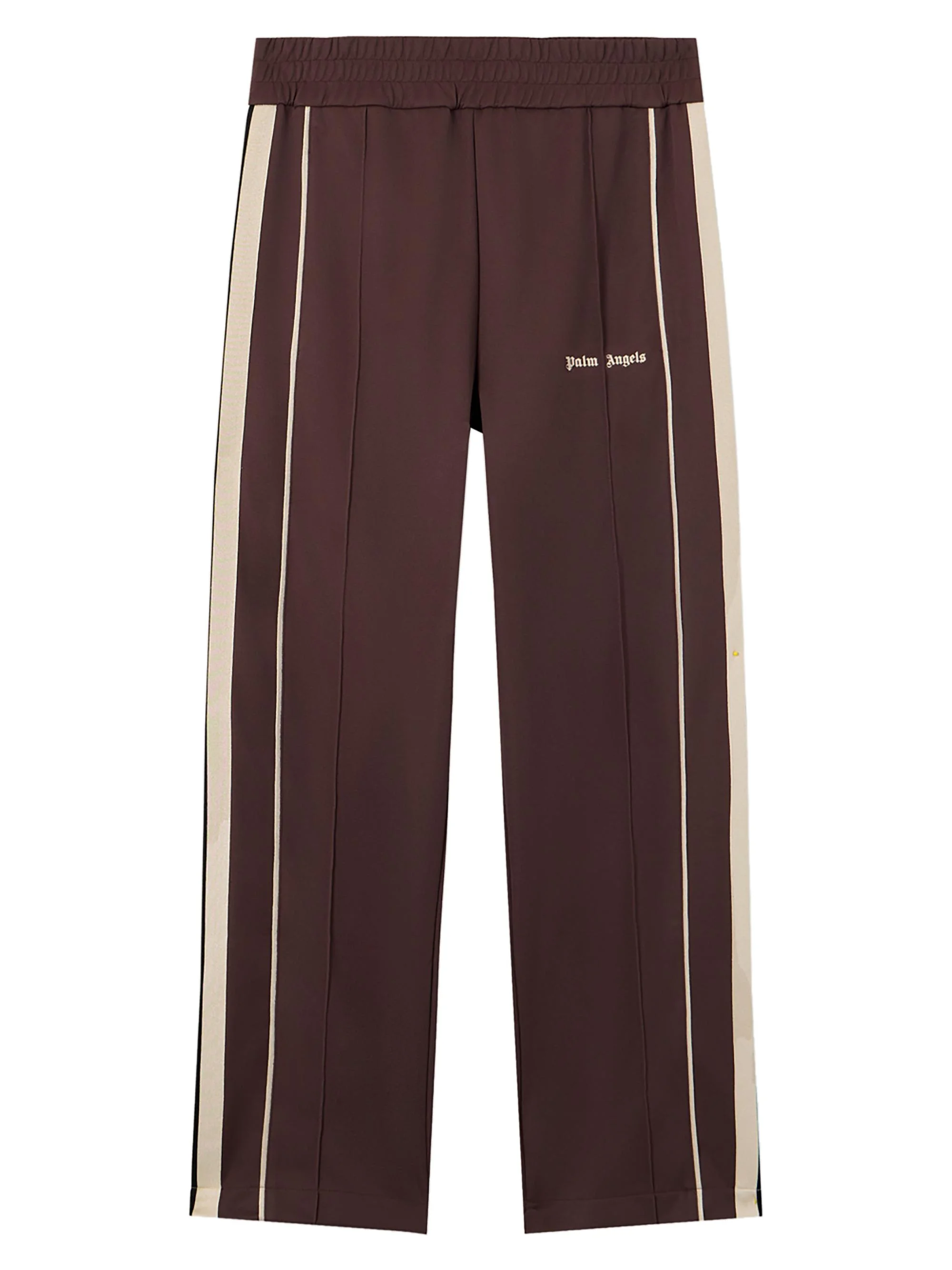 Men's Logo Striped Cotton-Blend Track Pants - Brown Off White - 1