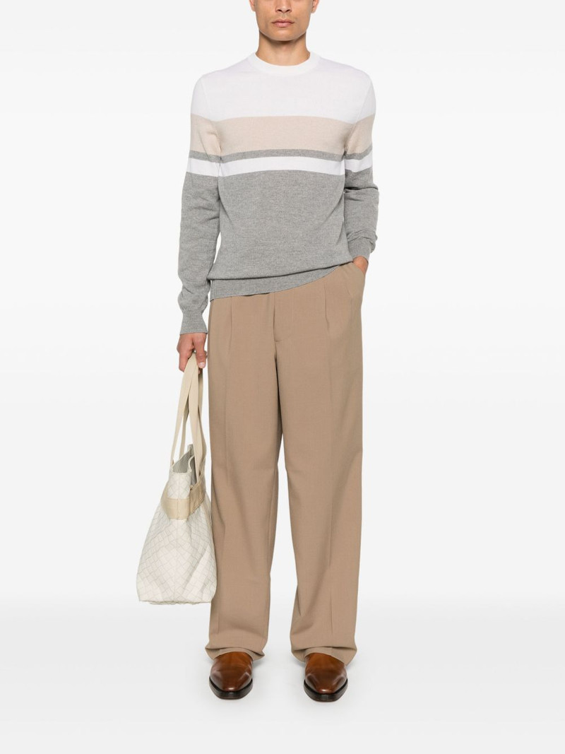 PESERICO stripe-detailed sweater outlook