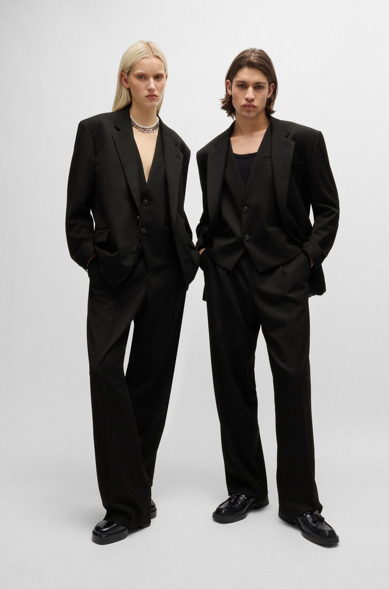 HUGO OVERSIZE-FIT ALL-GENDER WAISTCOAT IN STRETCH FABRIC outlook