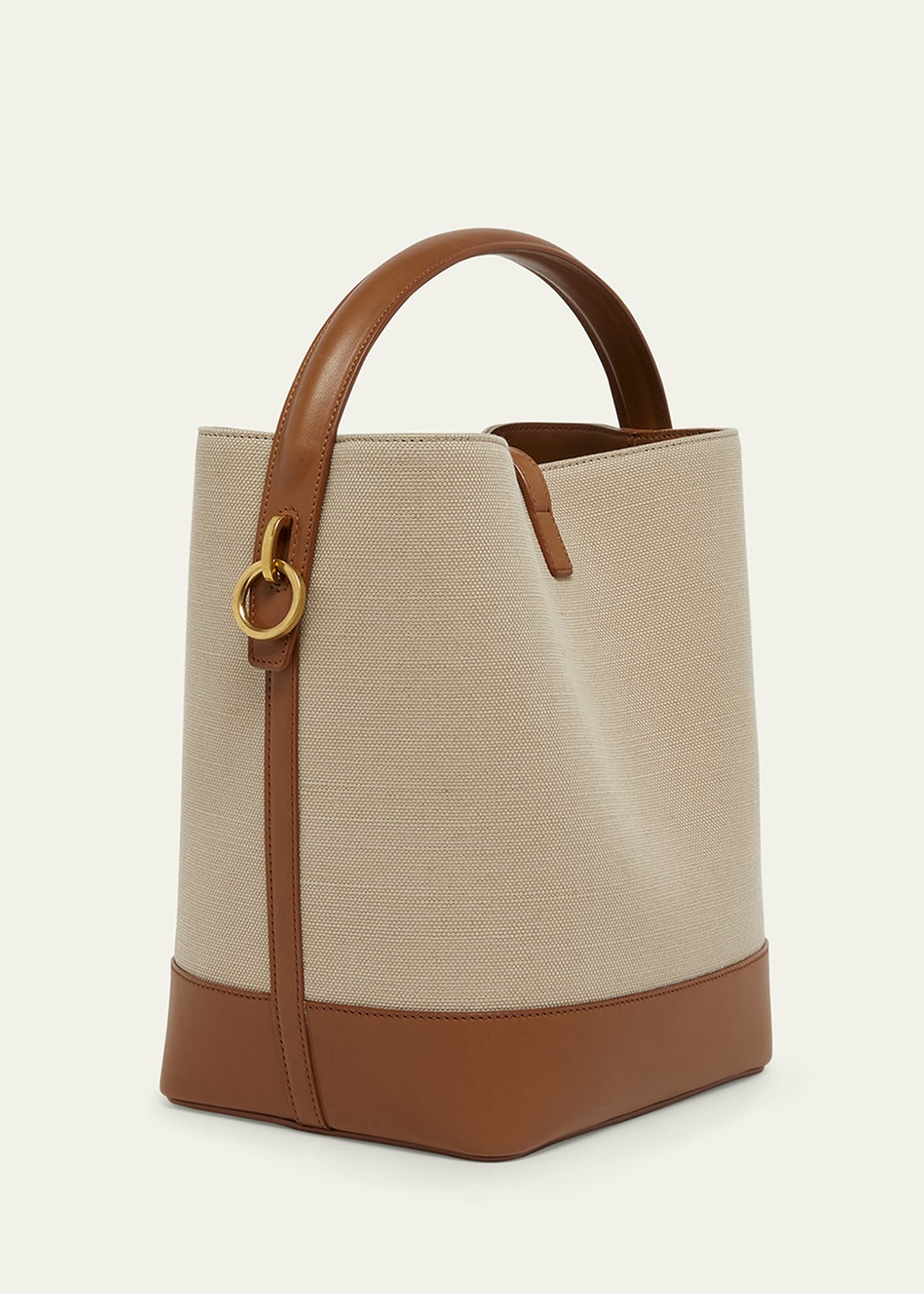 Le 37 YSL Bucket Bag in Canvas and Leather - 2
