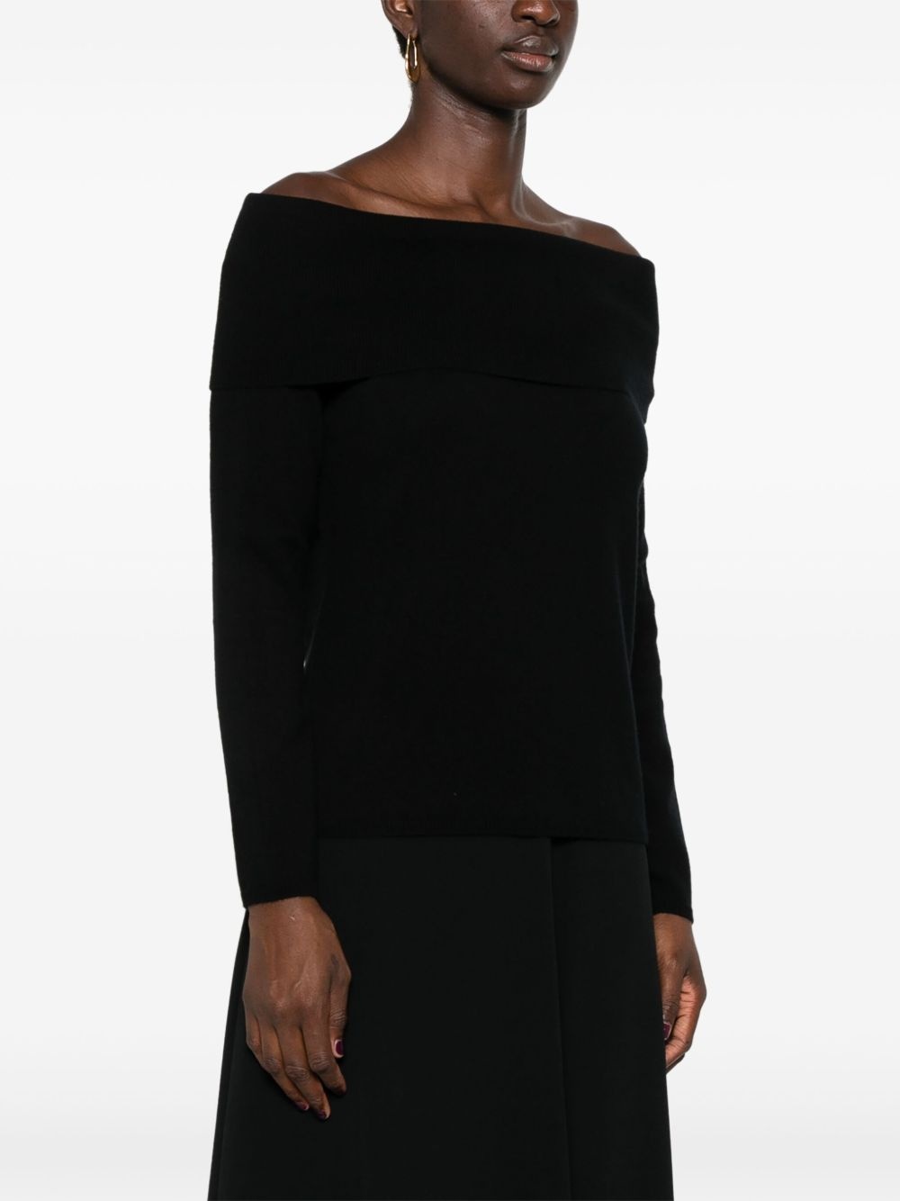 off-shoulder sweater - 3