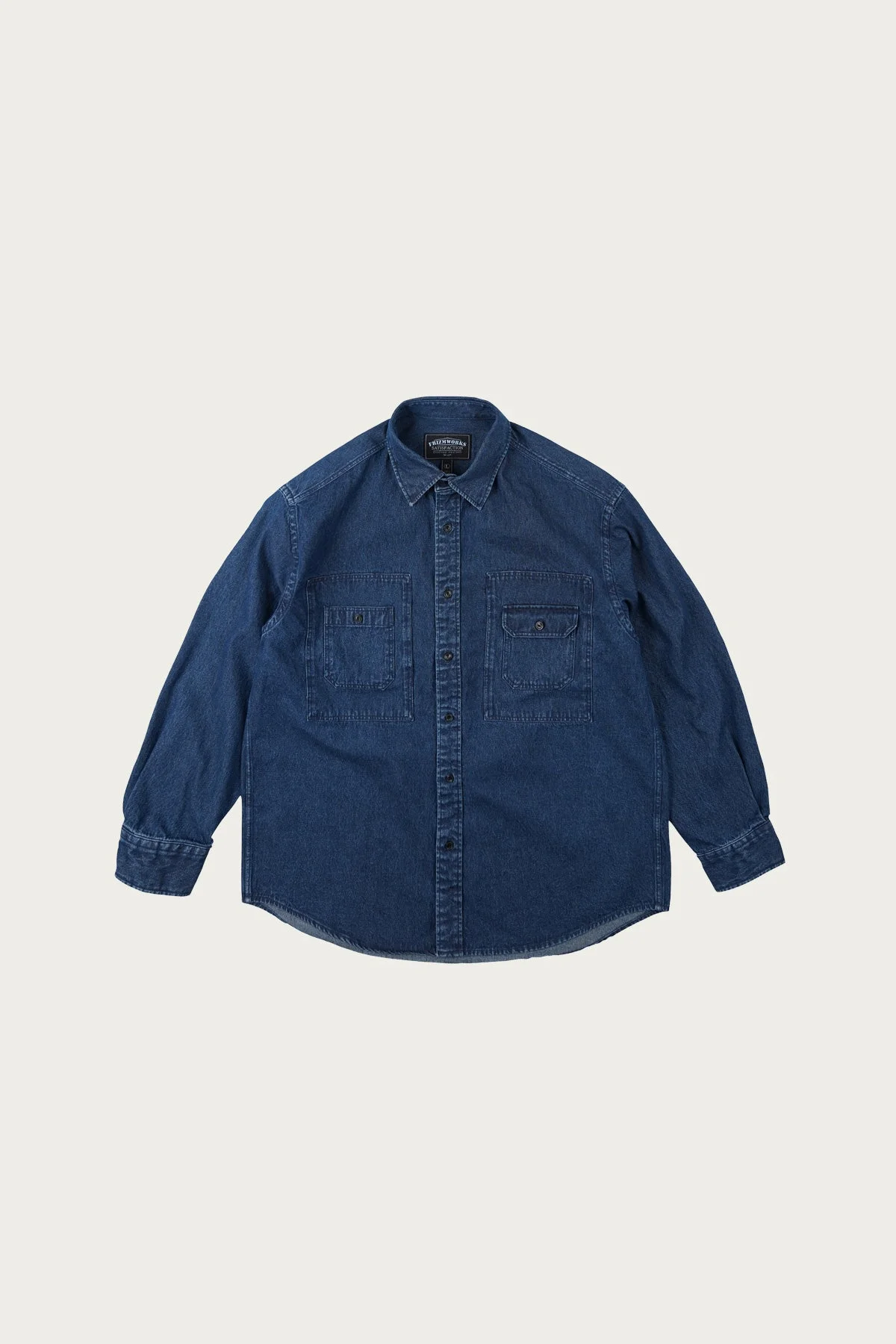 Bleach Denim Utility Shirt - Washed Indigo - 1