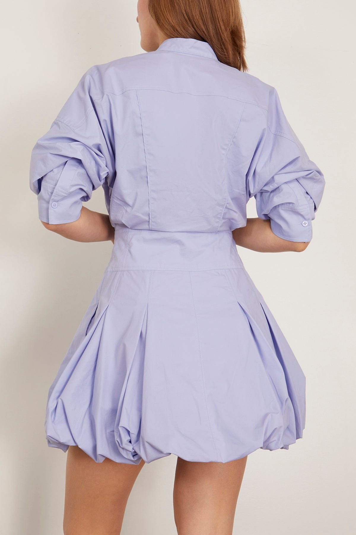 Effie Bubble Mini Dress in French Blue - 4