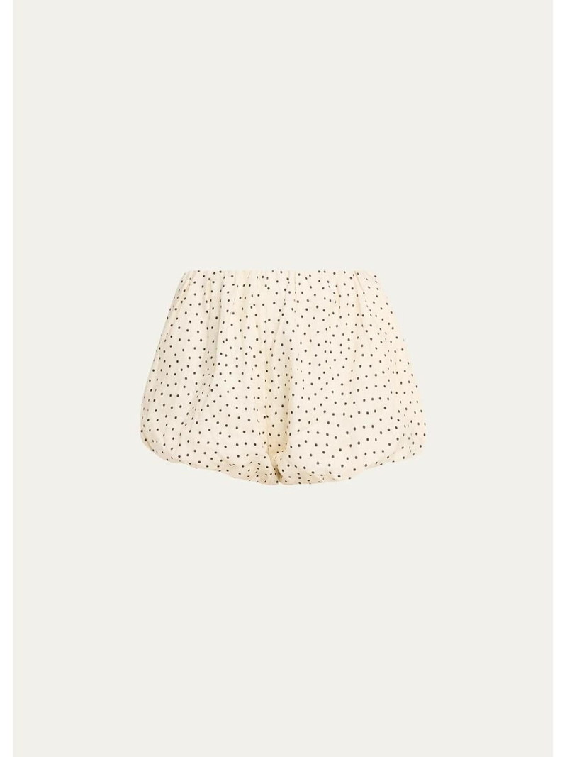Polka Dot Linen Bubble Shorts 1